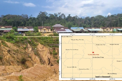 Trận động đất có độ lớn 3,7 xảy ra tại huyện Kon Plông, tỉnh Kon Tum vào sáng 5/7 vừa qua. (Ảnh: PV/Vietnam)