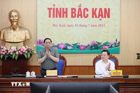 Sáng 16/7, tại Bắc Kạn, Thủ tướng Phạm Minh Chính chủ trì buổi làm việc với lãnh đạo chủ chốt tỉnh Bắc Kạn về tình hình, kết quả phát triển kinh tế-xã hội và phương hướng, nhiệm vụ thời gian tới.