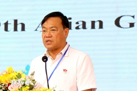Ông Đặng Hà Việt, Tổng cục trưởng Tổng cục Thể dục-Thể thao phát biểu. (Ảnh: Minh Quyết/TTXVN)