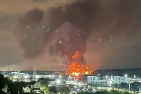 Một đám cháy lớn đã bùng phát ở Nga, (Nguồn: Twitter)