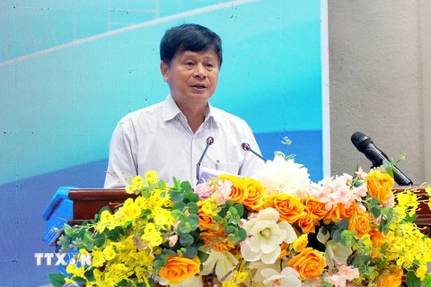 Ông Trần Trọng Dũng, Phó Chủ tịch Hội Nhà báo Việt Nam, phát biểu tại Hội nghị. (Ảnh: Hữu Chí/TTXVN)