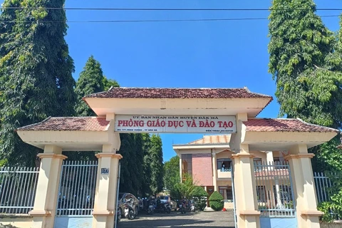 Phòng Giáo dục và Đào tạo huyện Đăk Hà, tỉnh Kon Tum. (Ảnh: Cao Nguyên/Vietnam+)