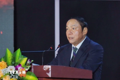Bộ trưởng Bộ Văn hóa, Thể thao và Du lịch Nguyễn Văn Hùng phát biểu. (Ảnh: Tuấn Đức/TTXVN)