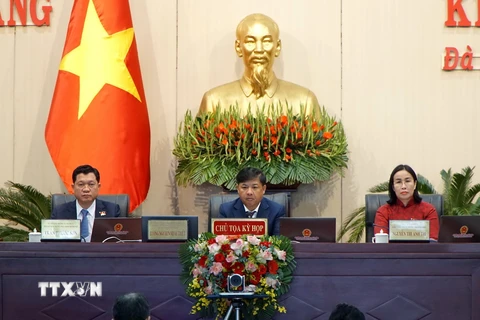 Kỳ họp thứ 15, HĐND thành phố Đà Nẵng, nhiệm kỳ 2021-2026. (Ảnh: Quốc Dũng/TTXVN) 