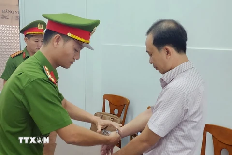 Bị can Hà Việt Hùng bị bắt tạm giam. (Ảnh: TTXVN phát)