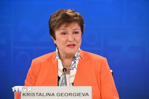 Tổng giám đốc Quỹ Tiền tệ quốc tế (IMF) Kristalina Georgieva. (Ảnh: AFP/TTXVN)