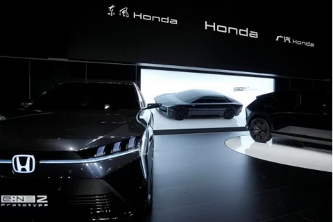 Xe EV của Honda được trưng bày tại triển lãm Auto Shanghai, ở Thượng Hải, Trung Quốc ngày 18/4/2023. (Nguồn: Reuters)