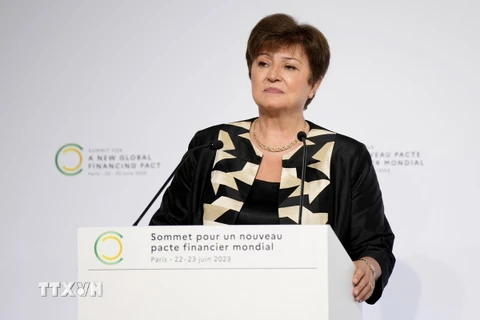 Giám đốc điều hành Quỹ Tiền tệ Quốc tế (IMF) Kristalina Georgieva. (Ảnh: AFP/TTXVN)