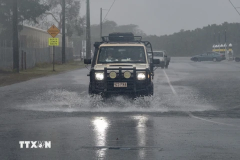 Ngập lụt do ảnh hưởng của bão Jasper tại bang Queensland, Australia. (Ảnh: AFP/TTXVN)