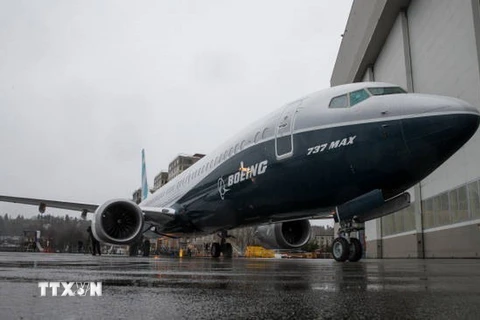 Máy bay 737 MAX 9 tại nhà máy của Boeing ở Renton, Washington, Mỹ. (Ảnh: Getty Images/TTXVN)