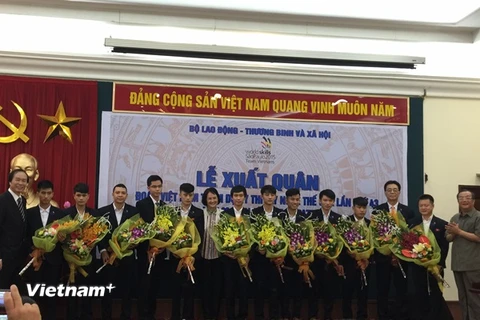 Mục tiêu của đoàn Việt Nam là đạt được huy chương tại Kỳ thi Tay nghề thế giới. (Ảnh: Hồng Kiều/Vietnam+)