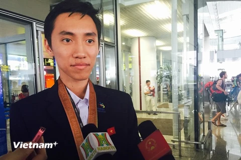 Nguyễn Duy Thanh đã giành Huy chương Đồng tại Kỳ thi Tay nghề Thế giới. (Ảnh: Hồng Kiều/Vietanm+)