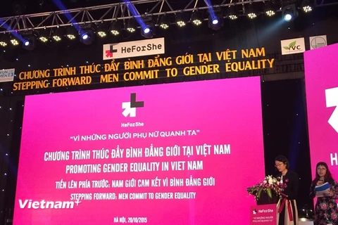Trưởng đại diện UN Women phát động chương trình thúc đẩy bình đẳng giới. (ẢNh: PV/Vietnam+)