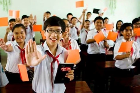 Học sinh Đà Nẵng hưởng ứng chiến dịch xóa bỏ bạo lực với phụ nữ và trẻ em gái. (Nguồn ảnh: UN Women)