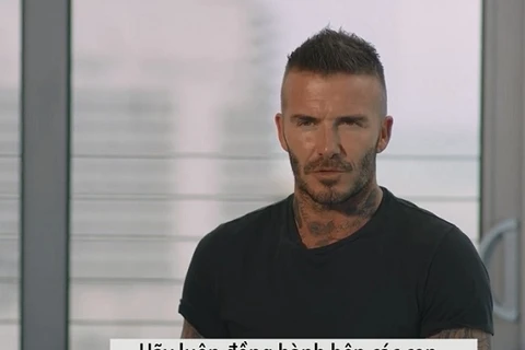 David Beckham đã chia sẻ những cảm xúc và những kinh nghiệm khi làm cha. (Ảnh: UNICEF)