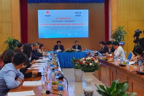 Lễ khởi động dự án “Nâng cấp và phát triển hệ thống thông tin quốc gia về đầu tư”. (Ảnh: PV/Vietnam+)