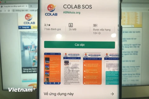 Ứng dụng COLAB SOS để hỗ trợ lao động Việt Nam đang làm việc ở nước ngoài. (Ảnh: PV/Vietnam+)