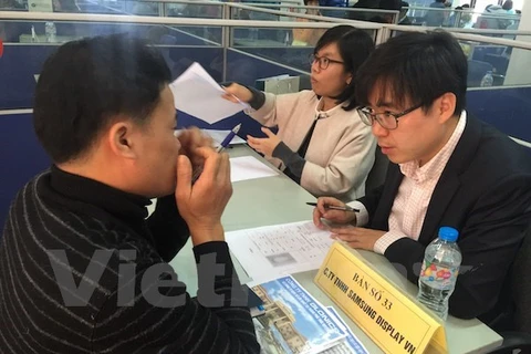 Doanh nghiệp Hàn Quốc phỏng vấn tuyển dụng lao động trở về từ chương trình EPS. (Ảnh minh hoạ: PV/Vietnam+)