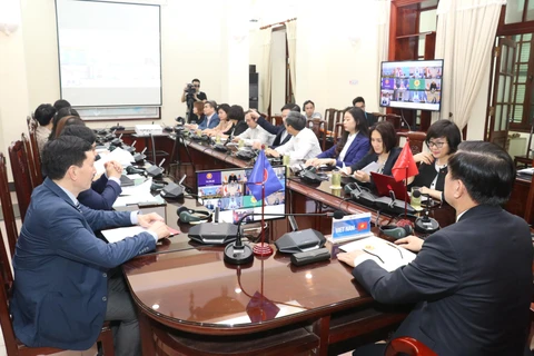 Việt Nam tham gia hội nghị hội đồng Cộng đồng Văn hóa-Xã hội lần thứ 25 theo hình thức trực tuyến. (Ảnh: PV/Vietnam+)