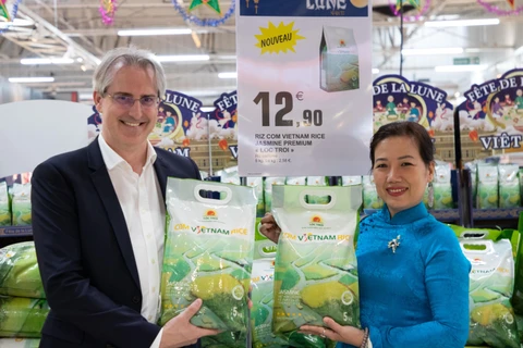 Tập đoàn Lộc Trời xuất khẩu gạo Việt Nam vào thị trường châu Âu. (Ảnh minh họa: Vietnam+)