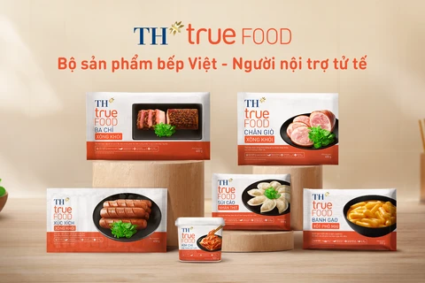 Các sản phẩm mới ra mắt của TH true FOOD - bộ sản phẩm bếp Việt-Người nội trợ tử tế. (Ảnh: PV/Vietnam+)