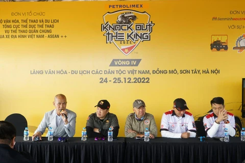 Giải đua tốc độ đối kháng Petrolimex KOK- Knock Out The King mùa thứ 4 sẽ diễn ra trong hai ngày 24-25/12/2022 tại Làng Văn hóa-Du lịch các Dân tộc Việt Nam, Đồng Mô, Hà Nội. (Ảnh: PV/Vietnam+)