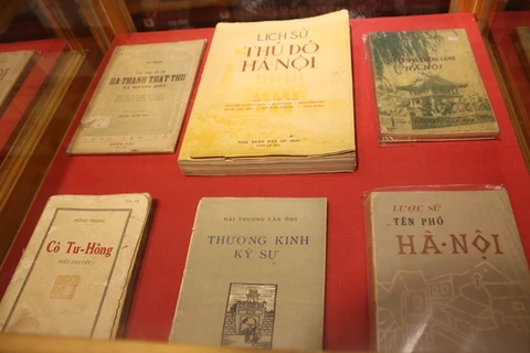 Triển lãm 'Những cuốn sách về Hà Nội' đã chính thức khai mạc sáng 8/10. (Ảnh: PV/Vietnam+)