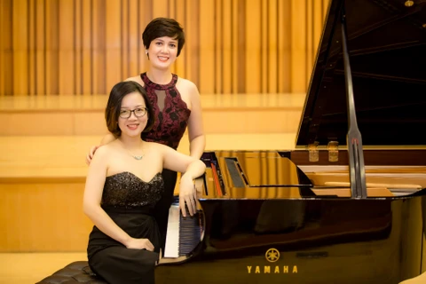 Chương trình song tấu piano của hai nghệ sỹ nhóm Duo Mây sẽ diễn ra vào tối 9/3 tại Hà Nội. (Ảnh: PV/Vietnam+)