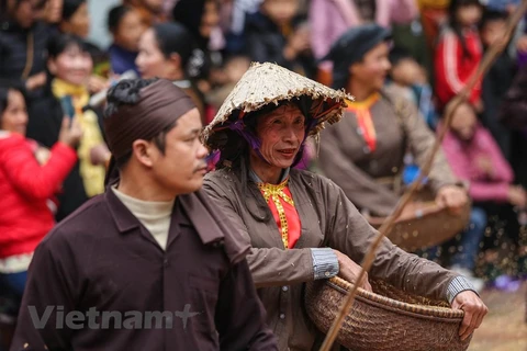 Lễ hội trâu rơm bò rạ 2020 tại Vĩnh Phúc. (Ảnh minh họa: PV/Vietnam+)
