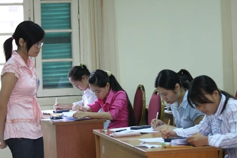 Thí sinh dự thi đại học. (Ảnh: Phạm Mai/Vietnam+)