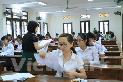 Thí sinh dự thi đại học năm 2014. (Ảnh: Xuân Mai/Vietnam+)