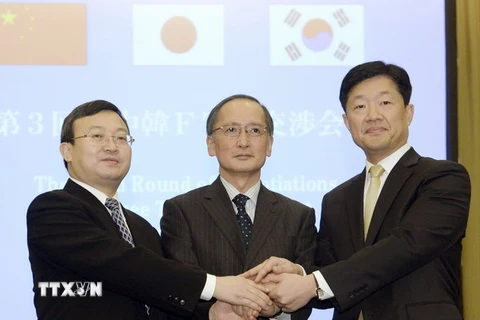 Nhật-Trung-Hàn chuẩn bị tiến hành vòng 5 đàm phán FTA ba bên