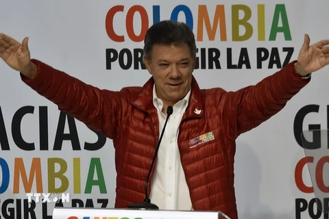 Đương kim Tổng thống Colombia Juan Manuel Santos tái đắc cử