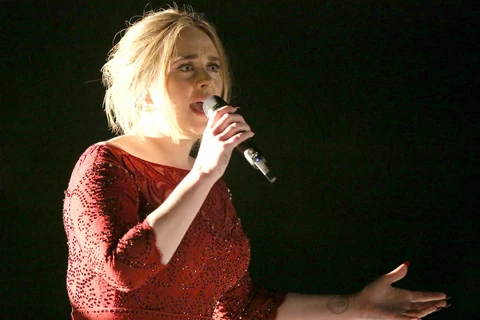 Fan đã nổi cáu vì âm thanh dở chứng khi Adele đang hát trong đêm trao giải Grammy (Nguồn: Eonline)