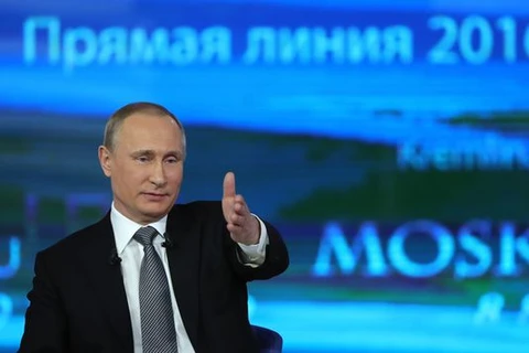 Ông Putin đã có cuộc đối thoại trực tuyến lần thứ 14 với nhân dân Nga (Nguồn: RT)