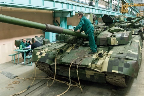 Xe tăng được sản xuất tại nhà máy Malyshev của Ukraine. (Nguồn: Sputnik)