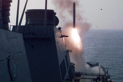 Mỹ đã phóng hàng chục tên lửa hành trình Tomahawk vào Syria. (Nguồn: AFP) 