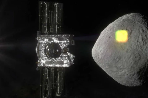 Mô phỏng hình ảnh tàu vũ trụ Hammer ngăn chặn tiểu hành tinh. (Nguồn: Indian Express)