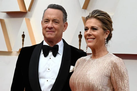 Tom Hanks và vợ Rita Wilson trong lễ trao giải Oscar vừa qua. (Nguồn: Telegraph)