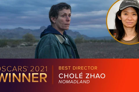 Triệu Đình đã giành giải Oscar Đạo diễn xuất sắc nhất với phim Nomadland. (Nguồn: Twitter)