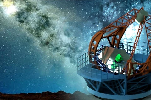Hình ảnh mô phỏng về kính viễn vọng quang học cực lớn mà Trung Quốc đang chế tạo. (Nguồn: Space)