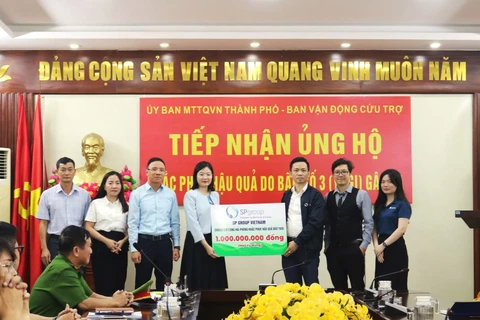 Tập đoàn SP Group đóng góp 1 tỷ đồng để hỗ trợ các gia đình bị ảnh hưởng do cơn bão Yagi