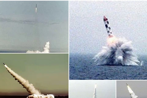 Một vụ thử tên lửa chiến lược Bulava của Nga. (Ảnh: weapons.technology.youngester.com)