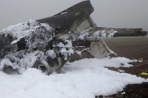 Hiện trường vụ máy bay tai nạn ở phía Bắc thành phố Trier, Đức. (Ảnh: itv.com)