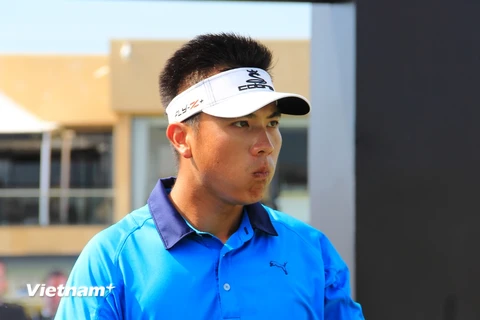 Sau chiến thắng mang tính đột phá tại Asian Development Tour tại Ciputra Golfpreneur Tournament 2015 trong trận play-off, hiện Michael Tran đã có tên trong Top 5 của Asian Tour. (Trần Long/Vietnam+)