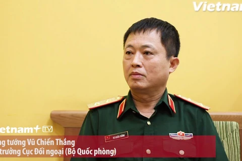 Trung tướng Vũ Chiến Thắng, Cục trưởng Cục Đối ngoại Bộ Quốc phòng. (Ảnh: Vietnam+)