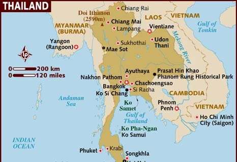 Hình đồ họa giới thiệu tổng quan về đất nước Thái Lan
