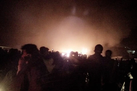 Hưng Yên: Cháy lớn giữa đêm thiêu rụi chợ Phố Hiến