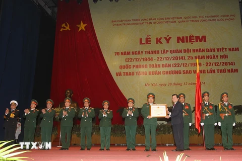 [Photo] Lễ kỷ niệm 70 năm thành lập Quân đội Nhân dân Việt Nam