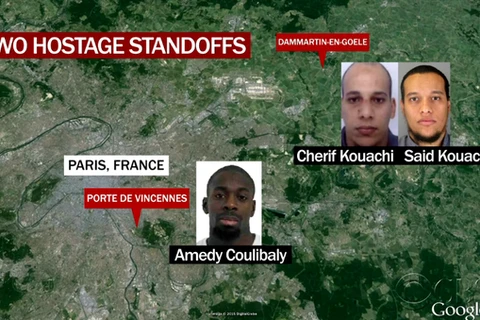 Nhìn lại vụ thảm sát ở tuần báo Charlie Hebdo và 2 vụ bắt cóc con tin